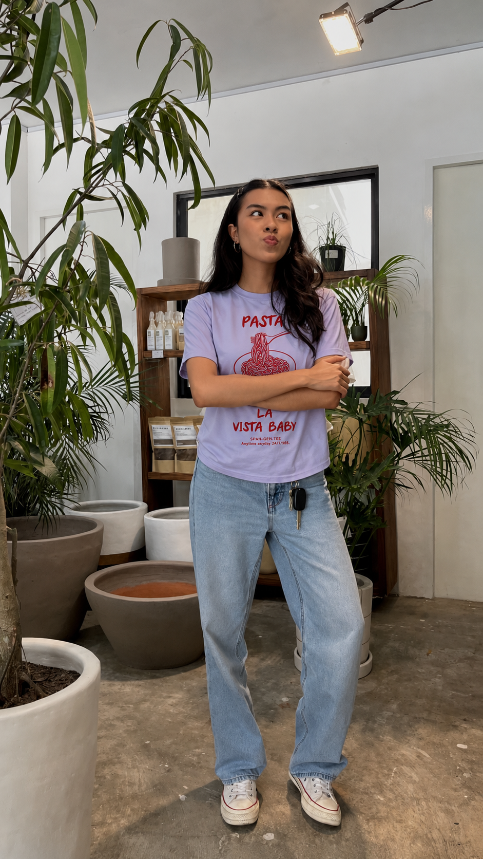 lavender pasta tee