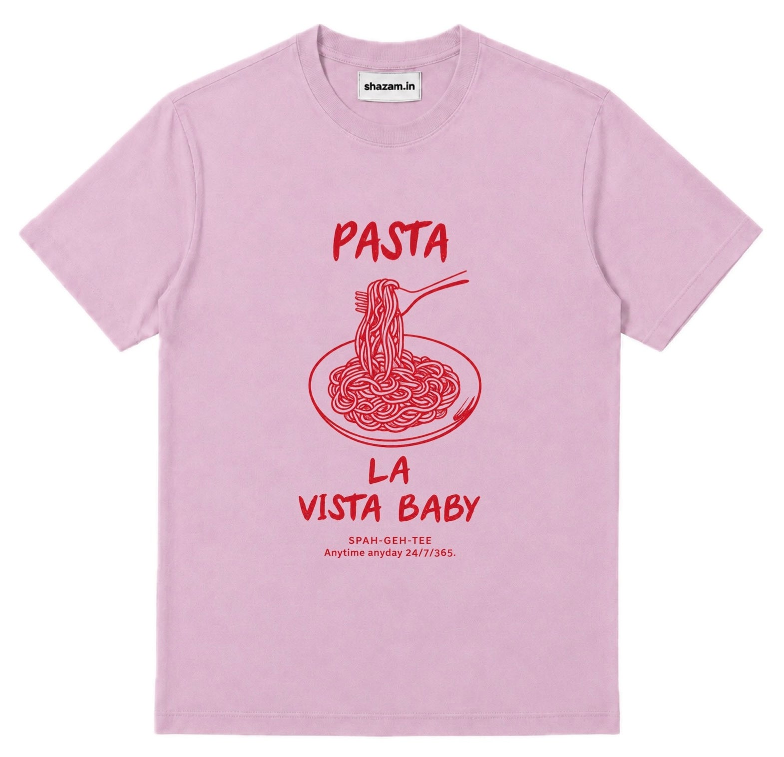 pink pasta tee