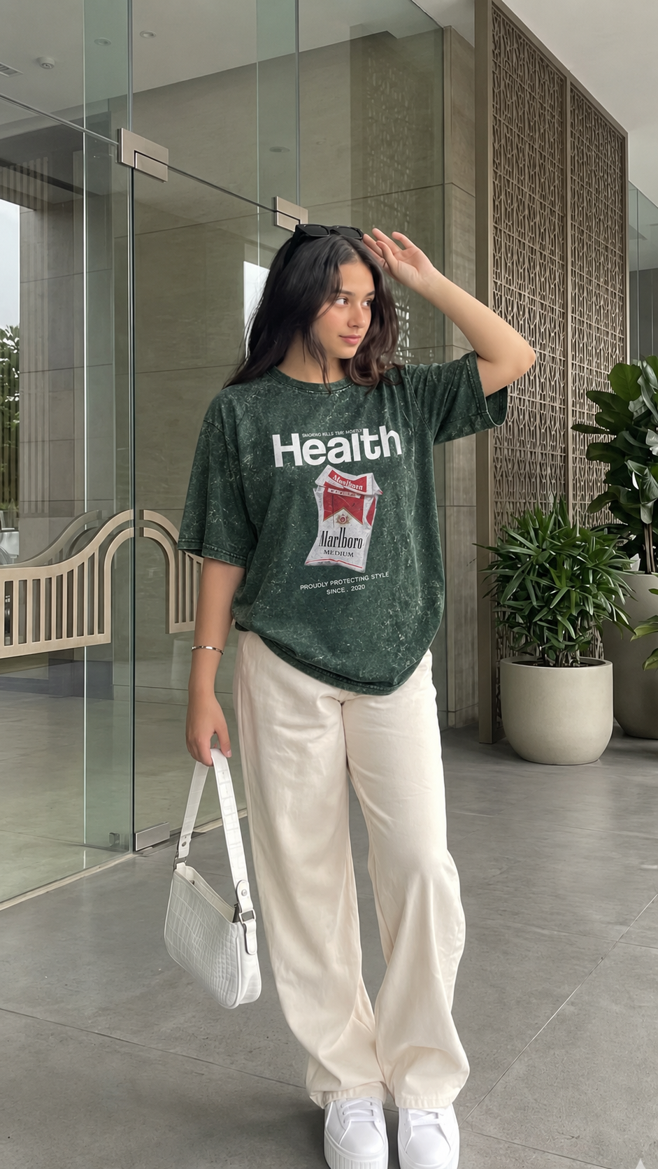 bottle green oversized