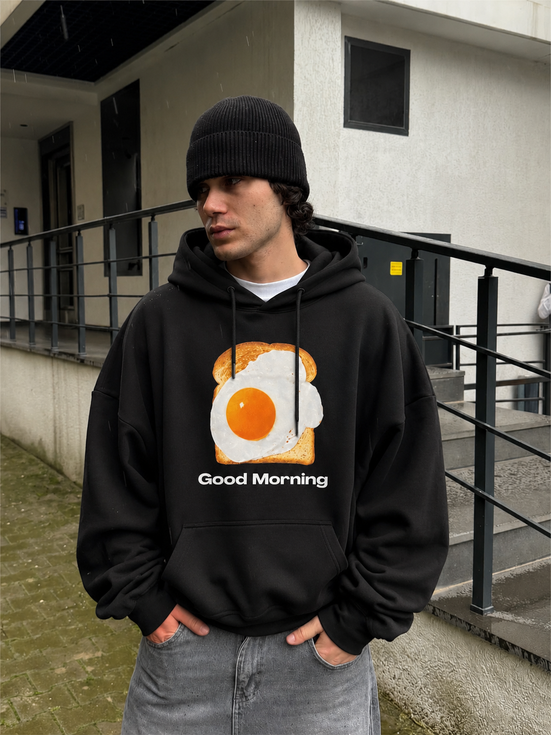 unisex oversized egg hoodie